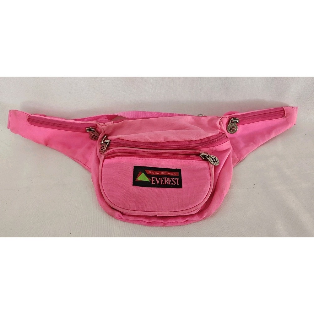 Vintage‎ Everest Hot Pink Fanny Pack Bag Original Hip Waist Pack Made in Korea